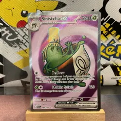 Sinistcha EX 189/167 Full Art NM Twilight Masquerade Pokemon - Image 1