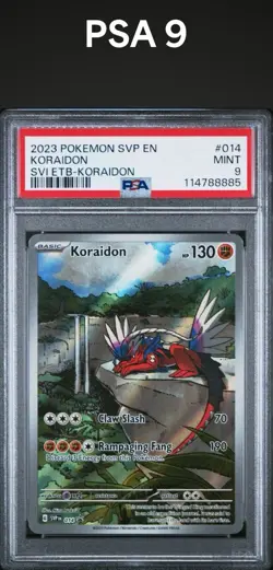 New Slab- PSA 9 Mint KORAIDON #014 POKEMON CENTER ETB PROMO EN 2023 POKEMON S&V - Image 1