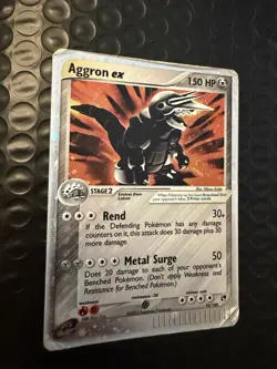 The Pokemon Company Aggron ex 95/100 Sandstorm Holo Ultra Rare Eng 2003 150 HP - Image 2