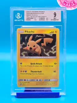 BGS 9 - 2016-21 Pokemon Sun and Moon Black Star Promos, Pikachu Promo #SM227 - Image 1