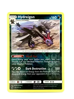 Hydreigon 62/111 Rare Crimson Invasion Pokemon Reverse Holo Near Mint - Image 1