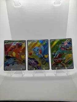 Pokemon First Partner Illustration Collection Series 1 Kanto Gen 1 Starters Set - Image 1