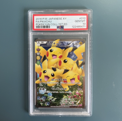 2016 POKEMON JPN XY POKEKYUN COLL 1ST ED #010 FULL ART/PIKACHU PSA 10 - Image 1
