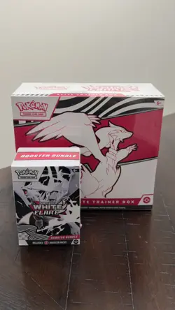 Pokemon TCG White Flare ETB and White Flare Booster Bundle New Factory Sealed - Image 1