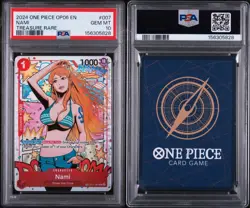 PSA 10 One Piece Nami ST01-007 Treasure Rare OP06 Wings Captain 007 Gem Mint - Image 3