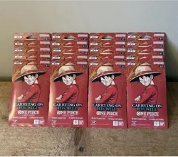 One Piece OP-13 Carrying on His Will Sleeved Blister Packs - Lot of 20 - Image 1