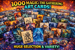 1000+ MAGIC THE GATHERING MTG BULK LOT ART CARDS ONLY ALL ARTIST INSERT CARDS - Image 1
