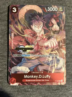 Monkey.D.Luffy (006) CS 2023 Celebration Pack Exclusive Stamped Promo Card - Image 1