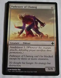 2010 Wizard Coast Magic The Gathering Rise the Eldrazi Pathrazer Ulamog 9 Card - Image 1