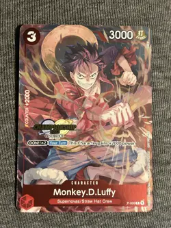 Monkey.D.Luffy (006) CS 2023 Celebration Pack Exclusive Stamped Promo Card NM - Image 1