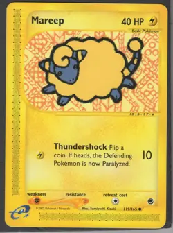 Mareep 119/165 common Non Holo Expedition NM Pokemon Card HQ Scan Card 3 - Image 1
