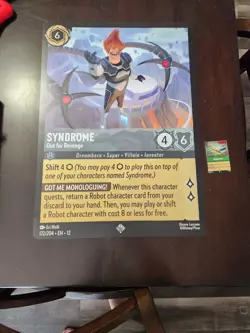 New Lorcana Wilds Unknown Oversized Jumbo Card 172/204 Syndrome - Image 1