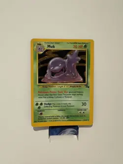 Pokemon TCG Muk Fossil Holo Rare Card 13/62 LP - Image 1