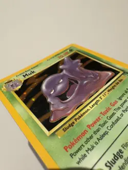 Pokemon TCG Muk Fossil Holo Rare Card 13/62 LP - Image 3