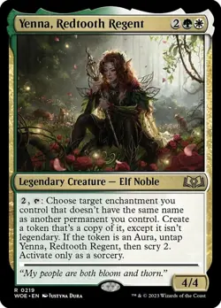 MTG Yenna, Redtooth Regent - Foil, Wilds of Eldraine, Lightly Played, English - Image 1