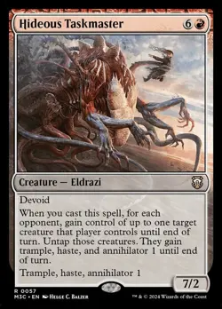MTG Hideous Taskmaster, Commander: Modern Horizons 3, Damaged, English - Image 1