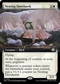 MTG Extended Art NESTING DOVEHAWK March of the Machine **NM/M** - Image 1