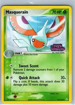 Pokemon TCG Masquerain 47/110 Reverse Holo Holon Phantoms Stamped - Image 1