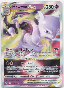 Mewtwo VSTAR Ultra Rare Pokemon GO PGO Psychic Holo 031/078 2022 LP - Image 1