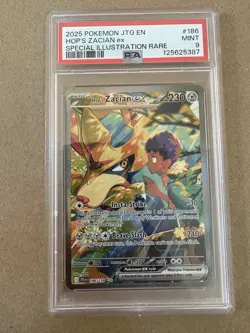 2025 POKEMON JTG EN-JOURNEY TOGETHER #186 HOP'S ZACIAN EX PSA 9 - Image 1