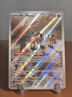 Pokemon TCG Mr. Mime 179/165 Scarlet & Violet 151 Illustration Rare - Image 1