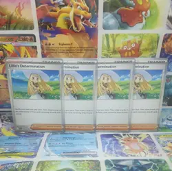 4x Lillie's Determination 192/217 UC Ascended Heroes Pokemon NM/M Playset x4 - Image 1