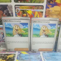 4x Lillie's Determination 192/217 UC Ascended Heroes Pokemon NM/M Playset x4 - Image 3