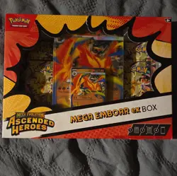 Pokemon TCG Mega Evolution Ascended Heroes Mega Emboar EX Box - Image 1