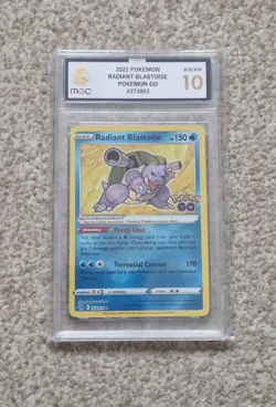 MGC 10 - Radiant Blastoise 018/078 18/78 Pokemon Card - 2022 Pokemon Go PoGo - Image 1