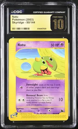 2003 Skyridge Natu 80/144 CGC PRISTINE 10 POP 4 Pokemon - Image 1