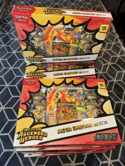 Pokemon TCG: Mega Evolution Ascended Heroes Mega Emboar ex Box Factory-Sealed - Image 3