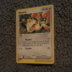 Pokemon TCG Meowth 013 Nintendo Holo Holo Rare 50 HP English 2003 - Image 1