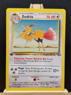 Pokemon TCG 1999 WOTC 1st Edition Jungle Dodrio 34/64 - Light Play - Image 1