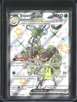 Espathra ex 214/091 Shiny Ultra Rare Paldean Fates Pokemon NM/M - Image 1