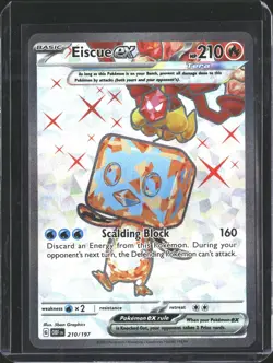 Eiscue ex 210/197 Ultra Rare Obsidian Flames Pokemon NM/M - Image 1