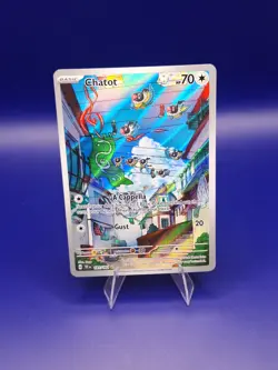 Pokemon TCG Chatot NM 181/162 SV05 Temporal Forces IR Full Art Holo Basic 70 HP - Image 1