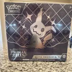 SEALED Pokemon Scarlet & Violet Paldean Fates Elite Trainer Box - Mimikyu - Image 1