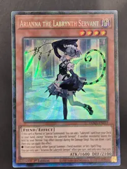 YUGIOH ARIANNA THE LABRYNTH SERVANT COLLECORS RARE 1ST EDITION NM TAMA-EN017 - Image 1