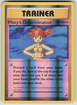 POKEMON MISTY'S DETERMINATION 80 UC EVOLUTIONS NM REVERSE HOLO - Image 1