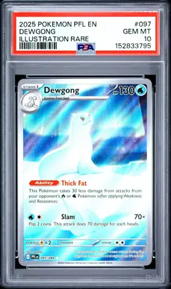 PSA 10 DEWGONG 097/094 ILLUSTRATION RARE PHANTASMAL FLAMES POKEMON 🌊 - Image 1