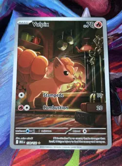 Pokemon TCG Vulpix 138/132 Mega Evolution Holo Illustration Rare - Image 1