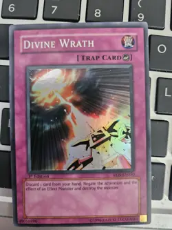 Yu-Gi-Oh! RDS-EN050 Divine Wrath (1st Edition) Super Rare, LIGHT PLAY - Image 1