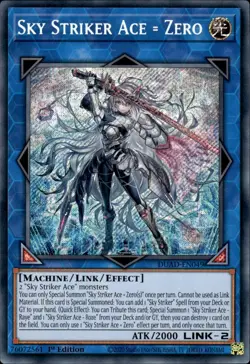 Sky Striker Ace = Zero - Secret Rare 1st Edition DUAD-EN049 - NM - YuGiOh - Image 1