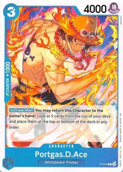 Portgas.D.Ace P-074 Premium Booster PRB-02 Vol 2 One Piece 000605 - Image 1