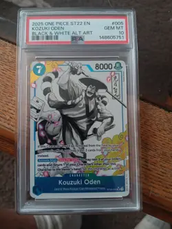 2025 One Piece St22-005 Kozuki Oden Black And White Alt. Art - Image 1