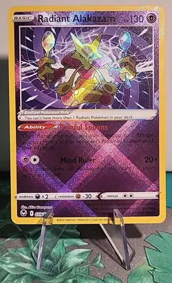 Radiant Alakazam - 059/195 - Pokemon Silver Tempest Radiant Rare Card NM - Image 1