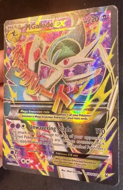 M Gallade EX 100/108 2015 XY Roaring Skies Pokemon Card Full Art Mega - Mp/Hp - Image 2