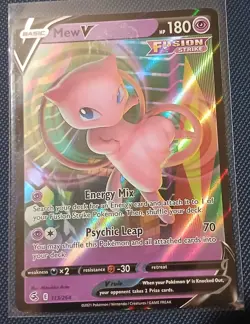 MEW V 113/264 Pokemon TCG Fusion Strike ULTRA RARE HOLO Foil Card - Near Mint! - Image 1