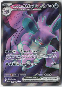 Team Rocket's Nidoking ex SV10: Destined Rivals 216/182 Pokemon Card Holo - Image 1