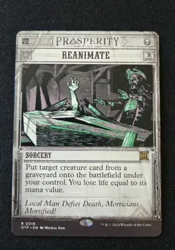 MTG - Reanimate - Outlaws of Thunder Junction: Breaking News - NM Rare #18 Reg - Image 1